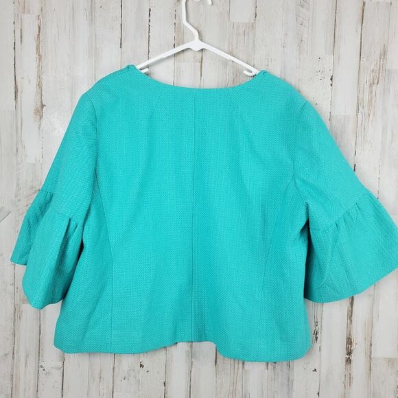 Talbots Blazer Jacket Aqua Blue Size 16 wp - Picture 2 of 9